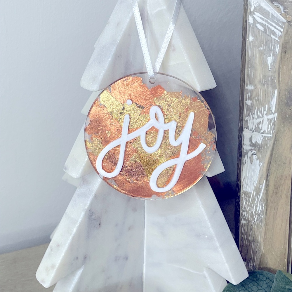 Gold and Copper Leaf Ornament